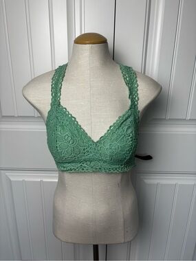 aerie Green Lace Racerback Bralette
